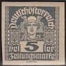 Austria 1920 Numbers 5 H Grey Scott P31